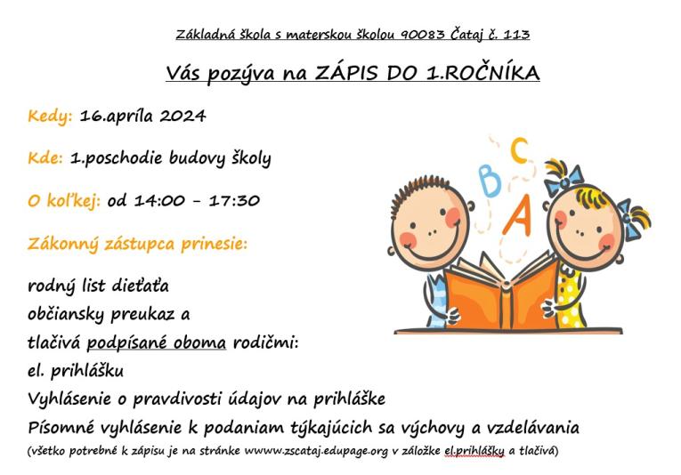 zápis do školy